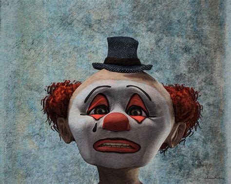 Portrait Of A Sad Clown Digital Art By Ramon Martinez Pixels