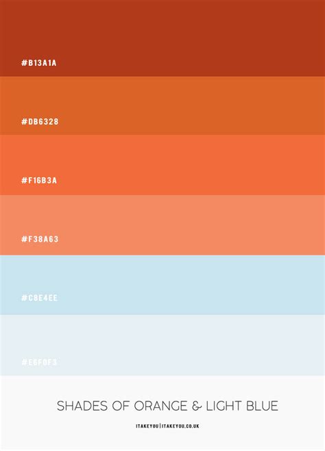 Shades Of Orange And Blue Colour Combo Burnt Orange Colour Palette