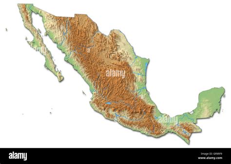 Mapa De Relieve De México Con Relieve Sombreado Fotografía De Stock Alamy