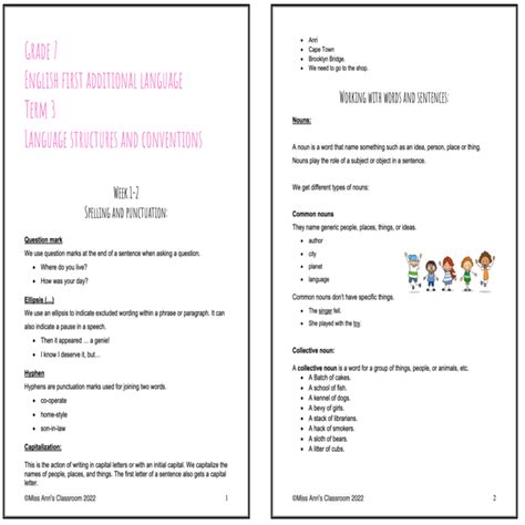 Grade 7 English First Additional Language Term 3 Booklet Teacha