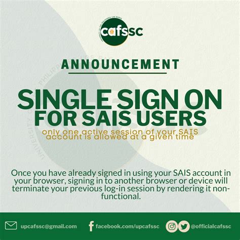 Sais Announcement Kindly Be Informed That With The Implementation Of