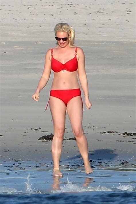 Katherine Heigl Wearing A Red Bikini As She Hits The Beach In Puerta