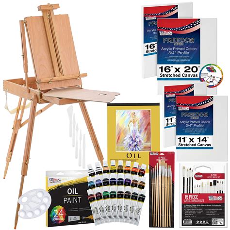 Buy U.S. Art Supply 63-Piece Artist Oil Painting Set with Coronado
