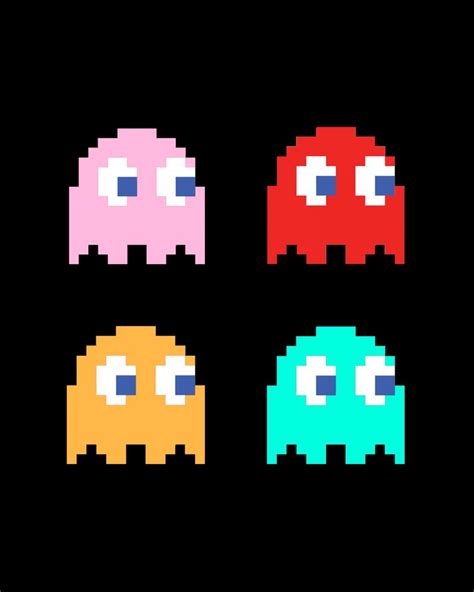 Pacman Ghosts Art Print By Kingdomcourageous X Small Pacman Ghost