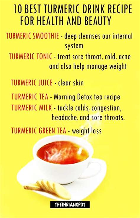 Top Turmeric Drink Recipes For Health And Beauty Theindianspot