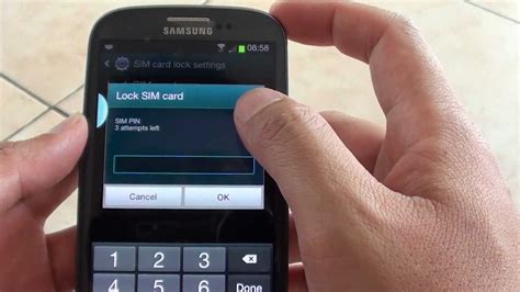 Samsung Galaxy S3 How To Change Sim Lock Pin Youtube