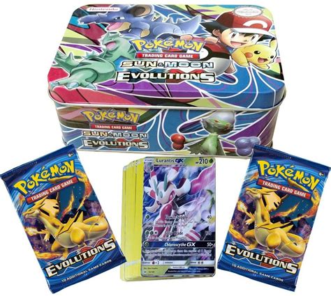 Until january 2021, it was the most expensive pokémon card to ever have been sold at auction, with a psa 9 mint condition card selling for a whopping $233,000 / 167,600. AncientKart Pokemon cards Sun Moon & Evolutions Big Tin with two booster packs - Pokemon cards ...