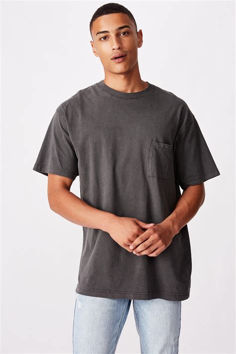 Loose Fit Washed Pocket Tee Washed Black Cotton On T Shirts And Vests