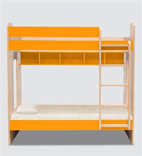 Buy Flexi Bunk Bed With Display Shelves In Orange By Yipi Online