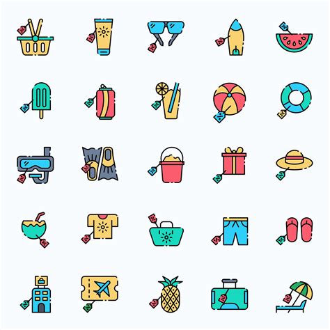 25 Free Summer Vector Icons Ai