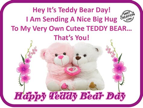 Happy teddy day to my all friends teddy day is celebrated on february 10, which is the fourth day of the valentine's week. Happy Teddy Bear Day - SmitCreation.com