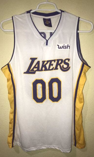 Lakers Basketball 00 Jersey Wish Patch White Sz Xl M3 Ebay
