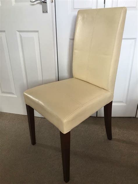 Free delivery and returns on ebay plus items for plus members. Cream Leather Dining Chairs | in Wokingham, Berkshire ...