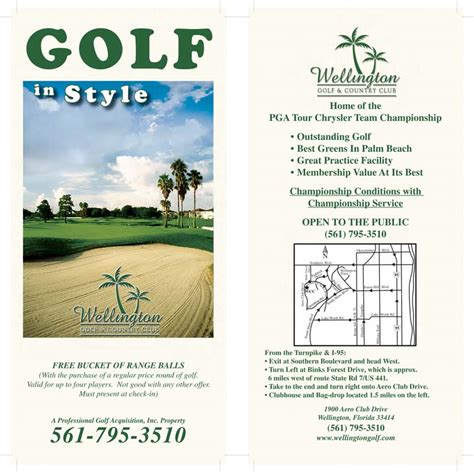 Golf Course Brochures Golf Sign And Design