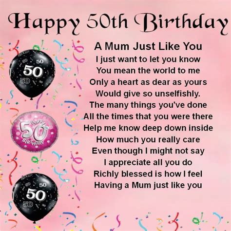 50th birthday cards for mom personalised coaster mum poem 50th birthday free birthdaybuzz
