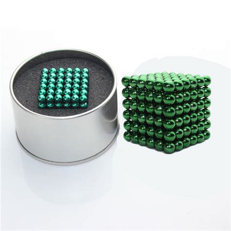 Buckyballs Neocube Neodymium Rare Earth Magnet Set Light Green