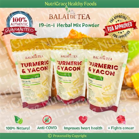 Balai De Tea In Turmeric Yacon Herbal Mix Powder Original Plus