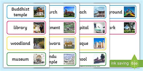 Special Places In The Community Word Cards Teacher Made