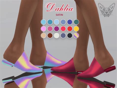The Sims Resource Dahlia Satin Slippers
