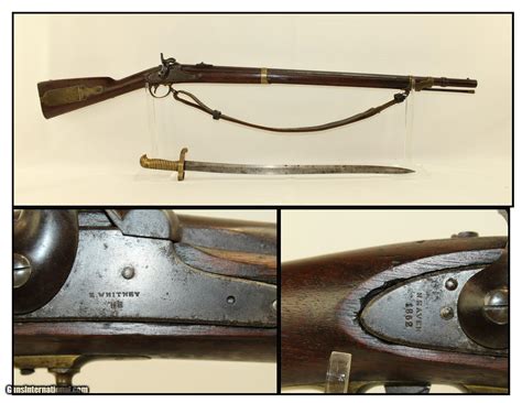 1852 Civil War Whitney Mississippi Rifle Musket Us Contract Model