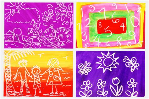 Crayon Resist Lines | Kids' Crafts | Fun Craft Ideas | FirstPalette.com