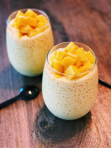 The Best Creamy Mango Sago Only 4 Ingredients Tiffy Cooks