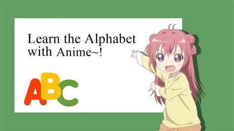 Learn The Alphabet With Anime Characters Youtube