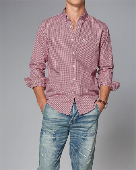 abercrombie and fitch men s shirts and tops mens shirts casual shirts
