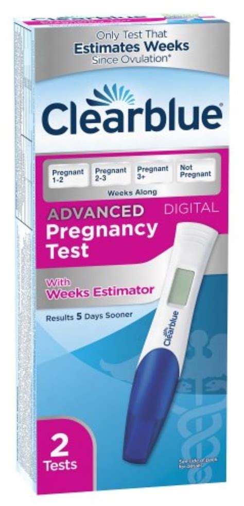 Clearblue Advanced Digital Pregnancy Test Ea Pack Of Walmart Com