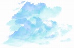Download HD Ftestickers Watercolor Sky Clouds Coloredclouds Teal - Pink ...