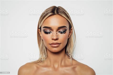 Beautiful Woman With Bright Makeup Stock Photo Download Image Now