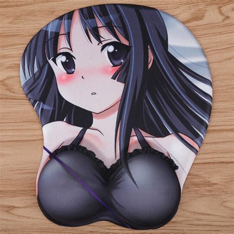 Kawaii Anime D Mouse Pad Wrist Rest Soft Silica Gel Breast Sexy Hip