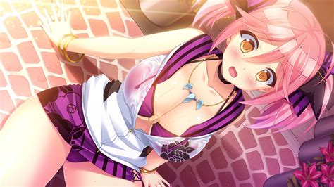 Bikini Blush Breasts Game Cg Lovekami Useless Goddess Mizuno Sao