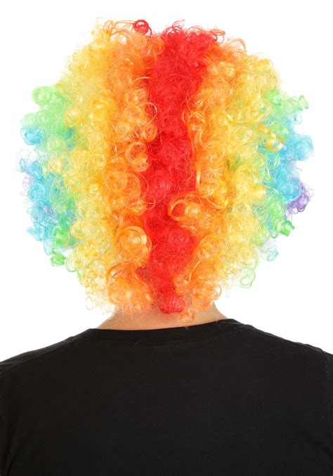 Afro Rainbow Clown Wig