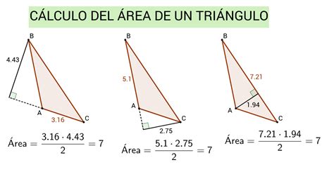 Cálculo del área de un triángulo - GeoGebra