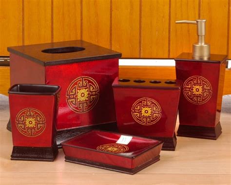 Choosing the right theme that fits the decor is one way to create a comfortable and relaxed atmosphere. Imperial Red Five-piece Bathroom Accessories Set - Free Shipping On Orders Over $45 - Overstock ...