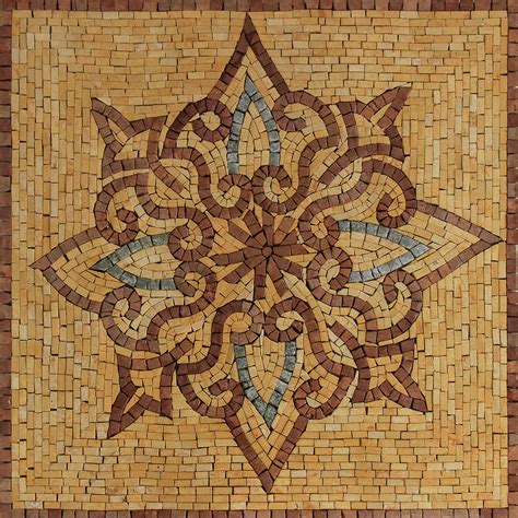 Yellow Mosaic Square Tile Mosaic Marble