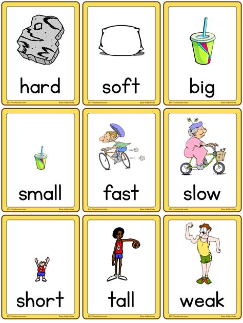 Adjective Picture Cards