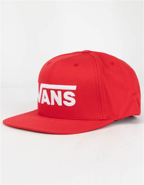 Vans Drop V Ii Mens Snapback Hat Red Vn0a36orizq Snapback Hats