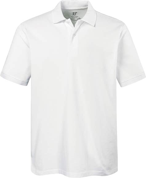Jp 1880 Men S Big And Tall Classic Cotton Pique Polo Shirt White Xxxxxxx Large 702560 20 At Amazon