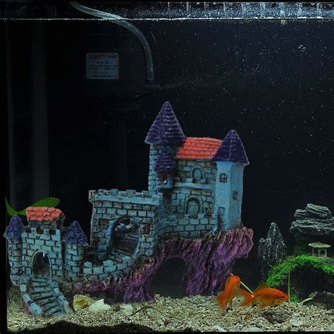 Polyresin European Villas Castle Aquarium Ornament Fish Tank Decoration