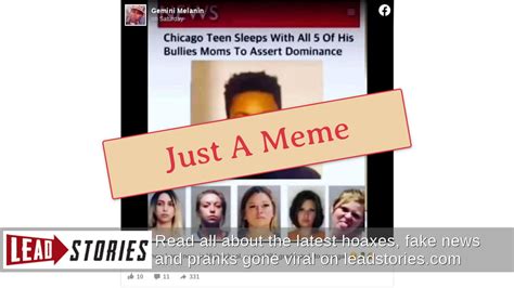Fact Check Teen Did Not Sleep With His Bullies Mothers To Assert Dominance Lead Stories