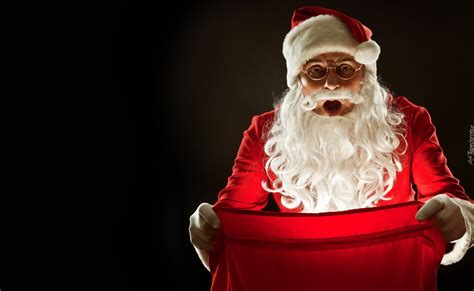 Święty Mikołaj Worek Okulary