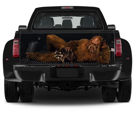 Tailgate Vinyl Wrap Truck Bigfoot Graphics Sasquatch Raccoon Etsy