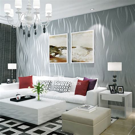 3d Wallpaper Textured Modern Art Decor Abstract Room Silverwhite