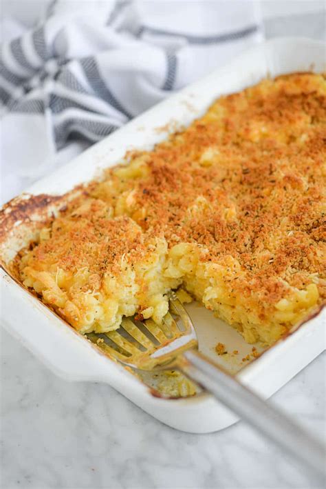 Easiest Oven Baked Mac And Cheese Dump And Bake Fed Fit