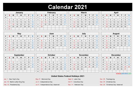 Large Calendar 2021 Printable Calendar Printables Free Templates