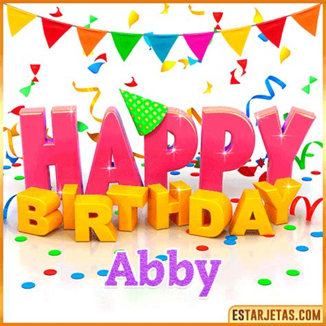 Feliz Cumpleaños Abby Imágenes  Tarjetas Y Mensajes