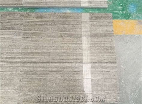 Grey Wood Grain Marblechina Wooden Vein Marble High Polished Tiles
