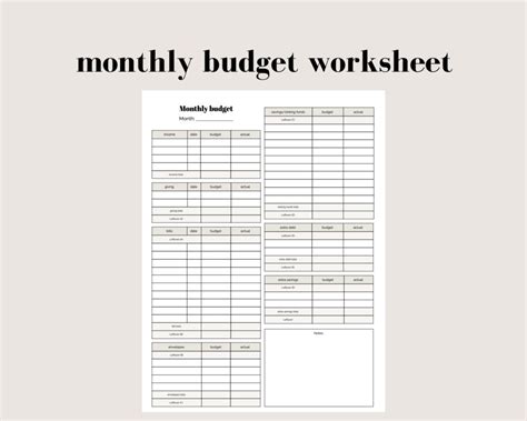 Budget Worksheet Template Worksheets Decoomo Vrogue Co